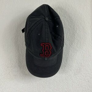 Black Baseball Cap with Red Logo